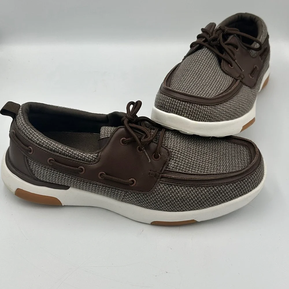 Orthocomfoot Boat Shoes Mens EU 48 US 13.5 Brown Orthopedic Loafers Casual Walk